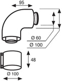 BULEX COUDE 90°- 60/100 0020257009 (CONDENSAT)